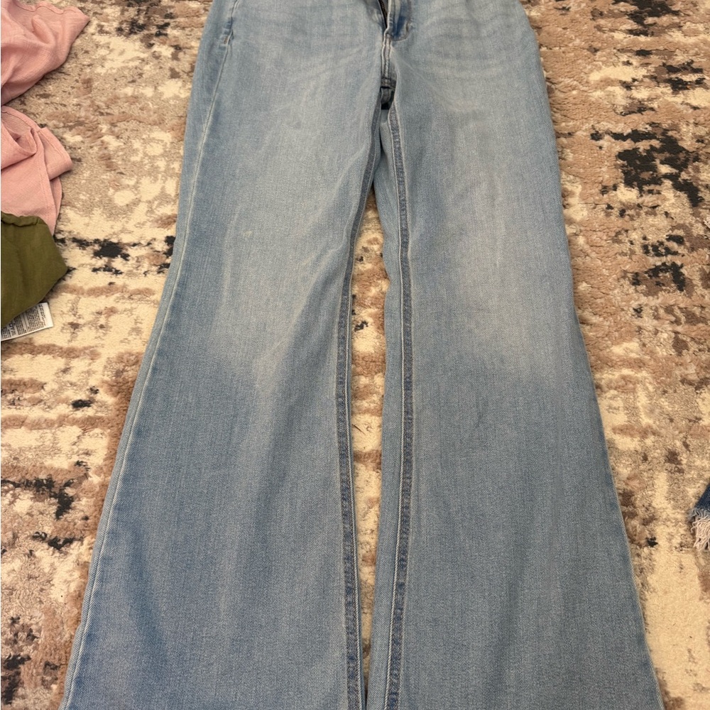 Women's Light Blue wide legged Jeans